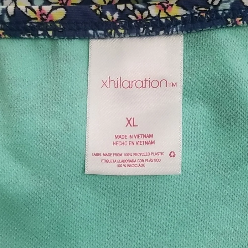 Xhilaration Hipster Blue Floral Bikini Swim Bottoms